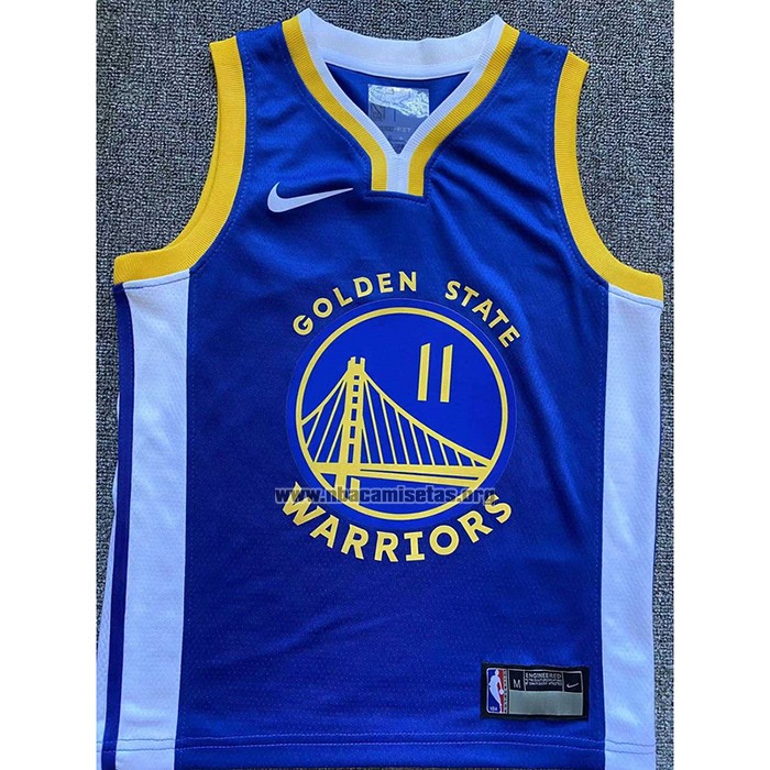 Camiseta Nino Golden State Warriors Klay Thompson NO 11 Icon Azul